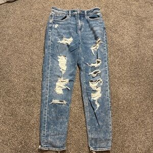 American Eagle Outfitters Ripped Blue mom Jeans